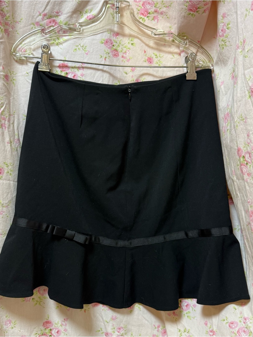 Briggs New York Black Mini Skirt with Ruffle Hem